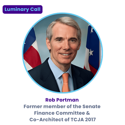 rob portman former member of the senate finance committee & co architect of tcja 2017