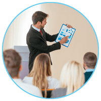 Expert leading a CE course