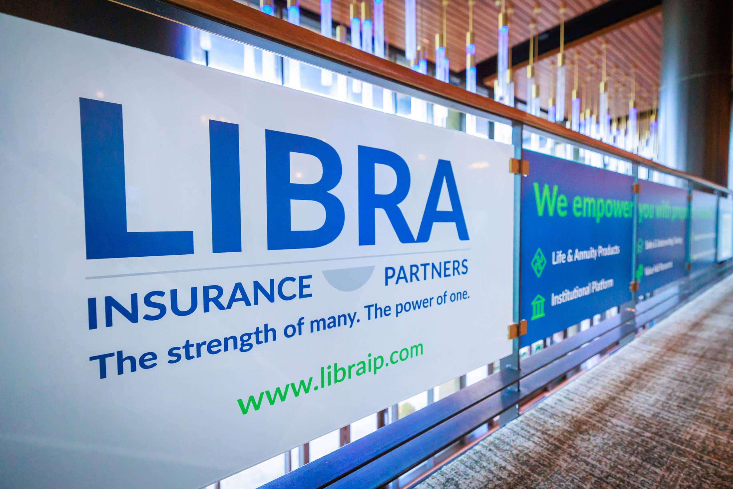 LIBRA sponsored railing at NAILBA 44